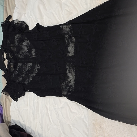 bebe Dresses & Skirts - EUC Black Lace See Through Dress. Covered In Important Areas